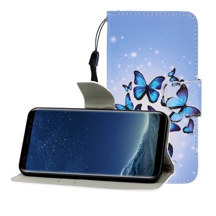 Colored Drawing Horizontal Flip Leather Case with Holder & Card Slot & Wallet