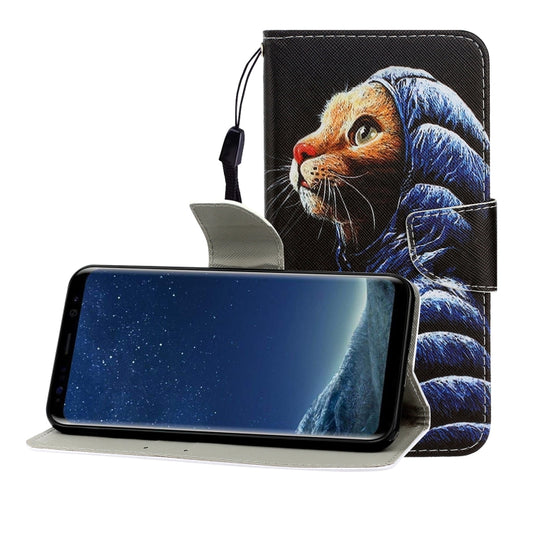 Colored Drawing Horizontal Flip Leather Case with Holder & Card Slot & Wallet