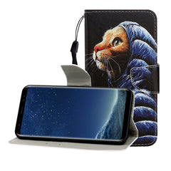 Colored Drawing Horizontal Flip Leather Case with Holder & Card Slot & Wallet