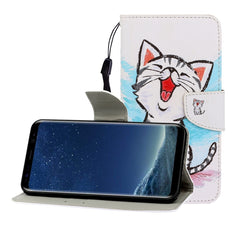 Colored Drawing Horizontal Flip Leather Case with Holder & Card Slot & Wallet