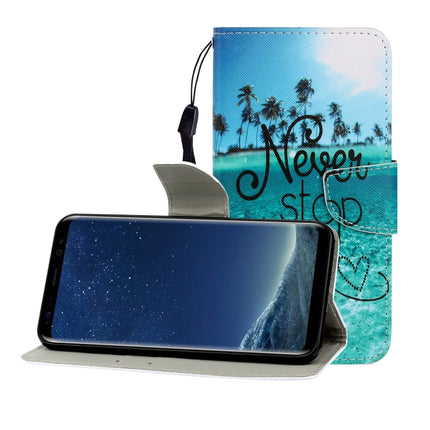 Colored Drawing Horizontal Flip Leather Case with Holder & Card Slot & Wallet