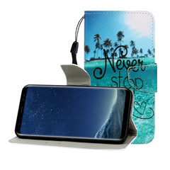 Colored Drawing Horizontal Flip Leather Case with Holder & Card Slot & Wallet