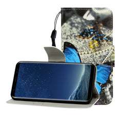 Colored Drawing Horizontal Flip Leather Case with Holder & Card Slot & Wallet