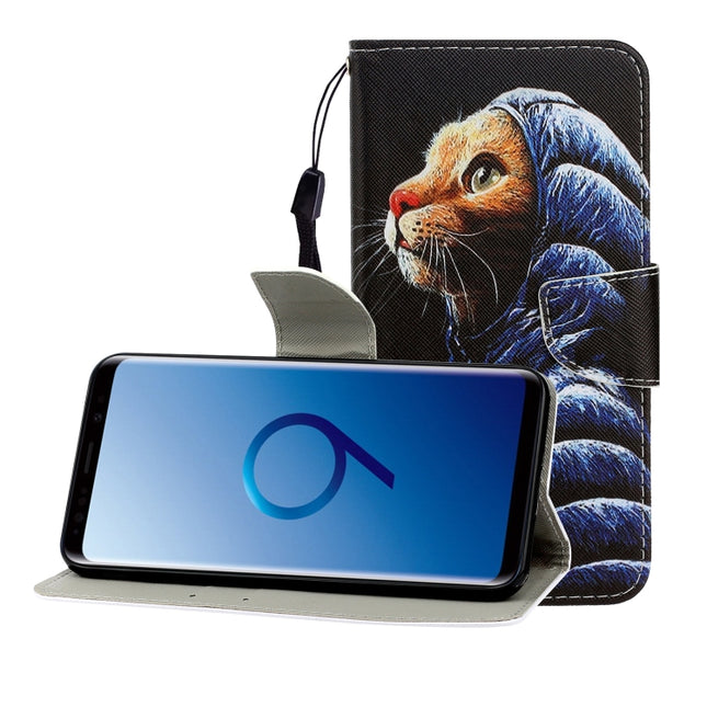 Colored Drawing Horizontal Flip Leather Case with Holder & Card Slot & Wallet