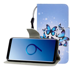 Colored Drawing Horizontal Flip Leather Case with Holder & Card Slot & Wallet