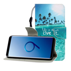Colored Drawing Horizontal Flip Leather Case with Holder & Card Slot & Wallet
