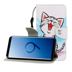 Colored Drawing Horizontal Flip Leather Case with Holder & Card Slot & Wallet
