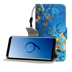 Colored Drawing Horizontal Flip Leather Case with Holder & Card Slot & Wallet