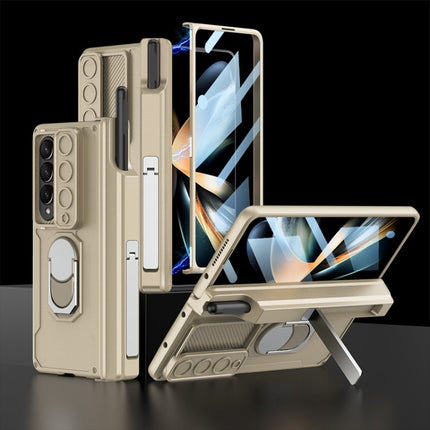 GKK Integrated Magnetic Folding Phone Case with Pen Case, For Samsung Galaxy Z Fold4