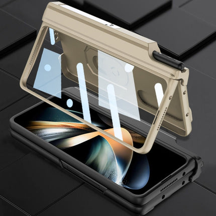 GKK Integrated Magnetic Folding Phone Case with Pen Case, For Samsung Galaxy Z Fold4