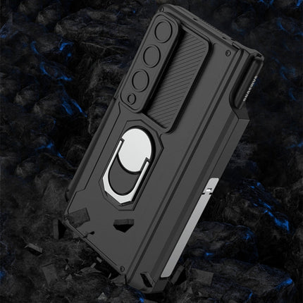 GKK Integrated Magnetic Folding Phone Case with Pen Case, For Samsung Galaxy Z Fold4