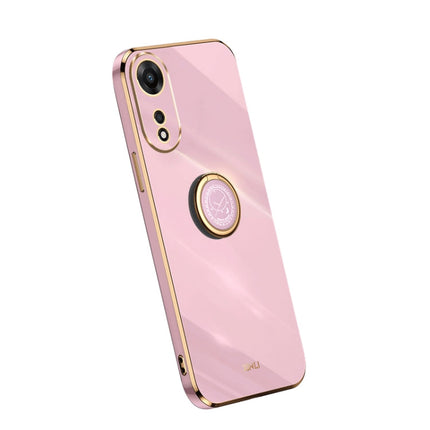 XINLI Straight Edge Electroplate TPU Phone Case with Ring, For OPPO A1 Pro 5G, For Realme 10 4G, For OPPO Reno9 5G