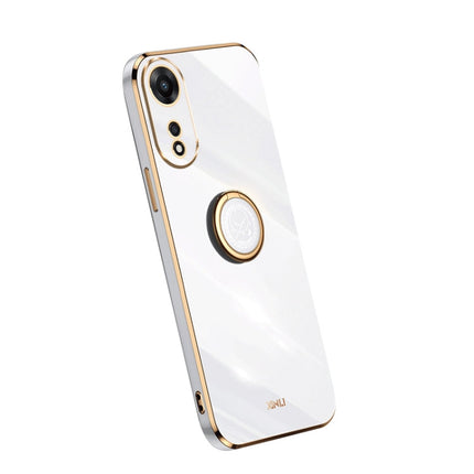 XINLI Straight Edge Electroplate TPU Phone Case with Ring, For OPPO A1 Pro 5G, For Realme 10 4G, For OPPO Reno9 5G