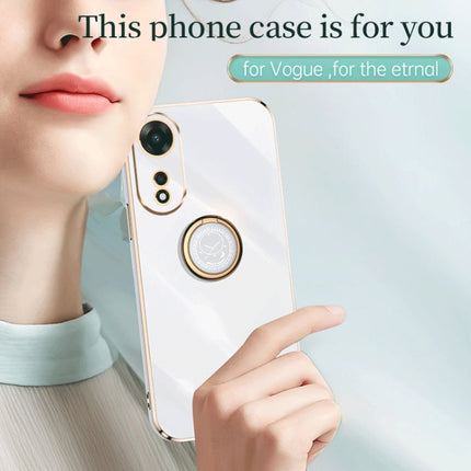 XINLI Straight Edge Electroplate TPU Phone Case with Ring, For OPPO A1 Pro 5G, For Realme 10 4G, For OPPO Reno9 5G