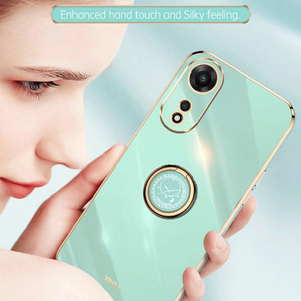 XINLI Straight Edge Electroplate TPU Phone Case with Ring, For OPPO A1 Pro 5G, For Realme 10 4G, For OPPO Reno9 5G