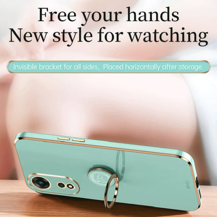 XINLI Straight Edge Electroplate TPU Phone Case with Ring, For OPPO A1 Pro 5G, For Realme 10 4G, For OPPO Reno9 5G