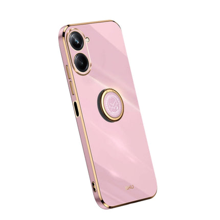 XINLI Straight Edge Electroplate TPU Phone Case with Ring, For OPPO A1 Pro 5G, For Realme 10 4G, For OPPO Reno9 5G