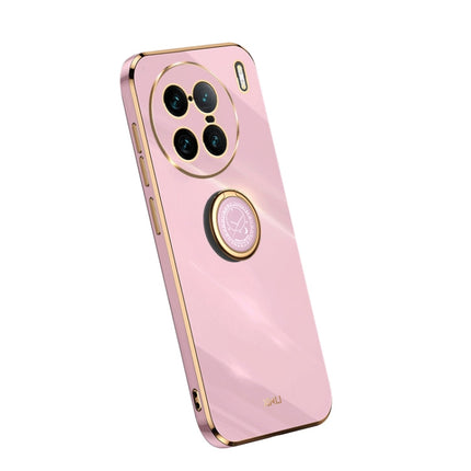 XINLI Straight Edge Electroplate TPU Phone Case with Ring, For Samsung Galaxy A54 5G, For vivo X90 Pro+, For Samsung Galaxy Note10+