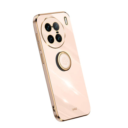 XINLI Straight Edge Electroplate TPU Phone Case with Ring, For Samsung Galaxy A54 5G, For vivo X90 Pro+, For Samsung Galaxy Note10+
