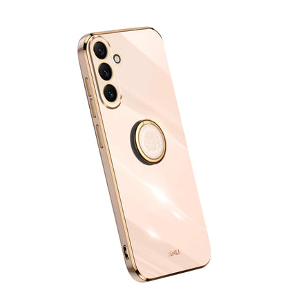 XINLI Straight Edge Electroplate TPU Phone Case with Ring, For Samsung Galaxy A54 5G, For vivo X90 Pro+, For Samsung Galaxy Note10+