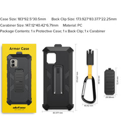 Ulefone Back Clip Phone Case with Carabiner, For Ulefone Power Armor X11 Pro