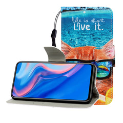 Colored Drawing Horizontal Flip Leather Case with Holder & Card Slot & Wallet, For Huawei P Smart Z / Y9 Prime (2019)