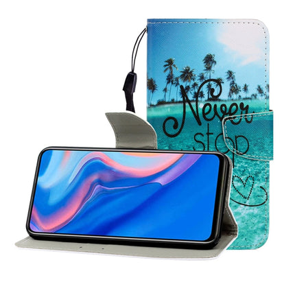 Colored Drawing Horizontal Flip Leather Case with Holder & Card Slot & Wallet, For Huawei P Smart Z / Y9 Prime (2019)