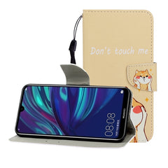 Colored Drawing Horizontal Flip Leather Case with Holder & Card Slot & Wallet, For Huawei Enjoy 9