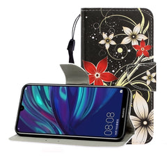 Colored Drawing Horizontal Flip Leather Case with Holder & Card Slot & Wallet, For Huawei Enjoy 9