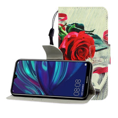 Colored Drawing Horizontal Flip Leather Case with Holder & Card Slot & Wallet, For Huawei Enjoy 9