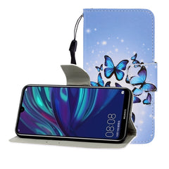 Colored Drawing Horizontal Flip Leather Case with Holder & Card Slot & Wallet, For Huawei Enjoy 9