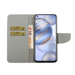 Colored Drawing Horizontal Flip Leather Case with Holder & Card Slot & Wallet, For Huawei Honor 30