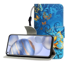 Colored Drawing Horizontal Flip Leather Case with Holder & Card Slot & Wallet, For Huawei Honor 30