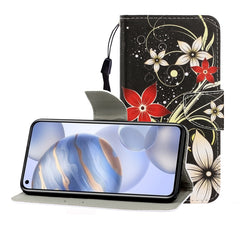 Colored Drawing Horizontal Flip Leather Case with Holder & Card Slot & Wallet, For Huawei Honor 30