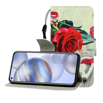 Colored Drawing Horizontal Flip Leather Case with Holder & Card Slot & Wallet, For Huawei Honor 30