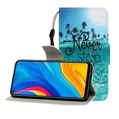 Colored Drawing Horizontal Flip Leather Case with Holder & Card Slot & Wallet, For Huawei Honor Play 3 / Enjoy 10