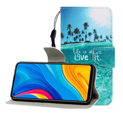 Colored Drawing Horizontal Flip Leather Case with Holder & Card Slot & Wallet, For Huawei Honor Play 3 / Enjoy 10