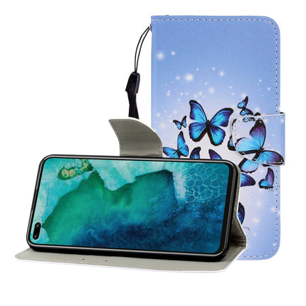 Colored Drawing Horizontal Flip Leather Case with Holder & Card Slot & Wallet, For Huawei Honor V30 / V30 Pro