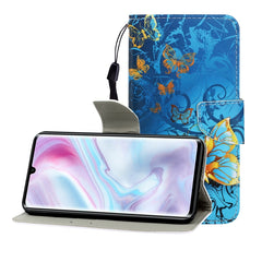 Colored Drawing Horizontal Flip Leather Case with Holder & Card Slot & Wallet, For Xiaomi Note 10 Pro