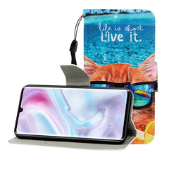 Colored Drawing Horizontal Flip Leather Case with Holder & Card Slot & Wallet, For Xiaomi Note 10 Pro