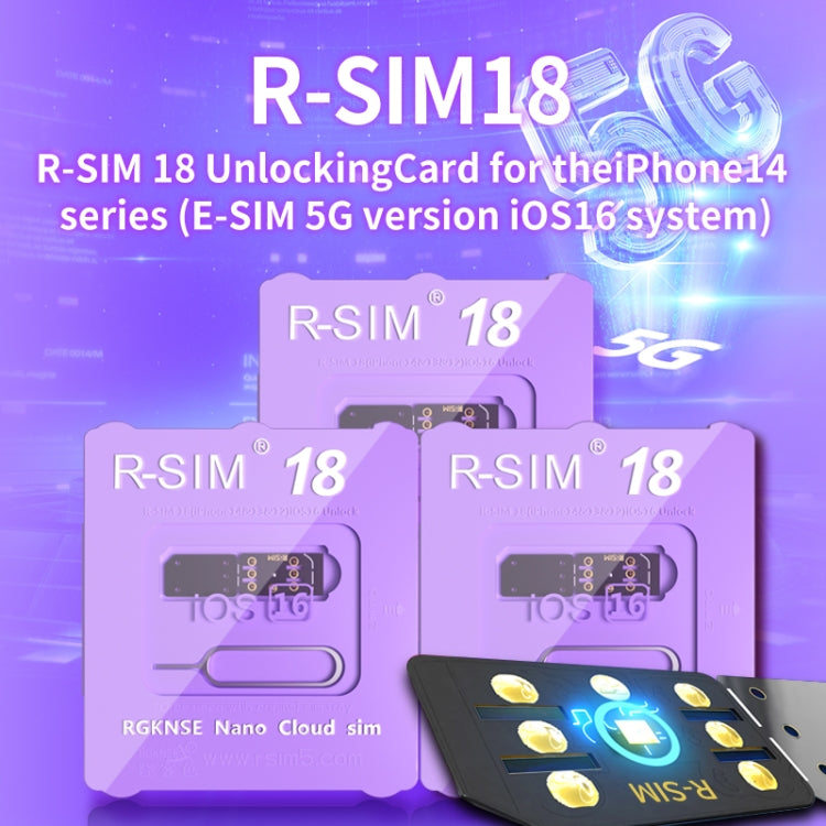 R-SIM 18 Turns Locked Into Unlocked iOS16 System Universal 5G Unlocking Card, R-SIM 18