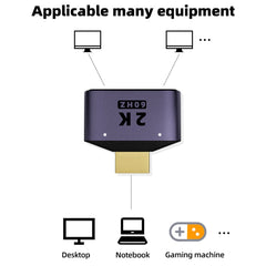 2 in 1 2K 60Hz HDMI Adapter with Indicator Lights