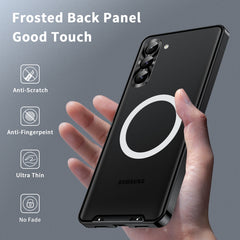 MagSafe Magnetic Frosted Metal Phone Case, For Samsung Galaxy S23 5G, For Samsung Galaxy S23+ 5G, For Samsung Galaxy S23 Ultra 5G
