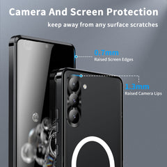 MagSafe Magnetic Frosted Metal Phone Case, For Samsung Galaxy S23 5G, For Samsung Galaxy S23+ 5G, For Samsung Galaxy S23 Ultra 5G