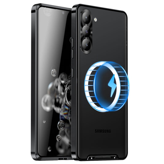 MagSafe Magnetic Frosted Metal Phone Case, For Samsung Galaxy S23 5G, For Samsung Galaxy S23+ 5G, For Samsung Galaxy S23 Ultra 5G