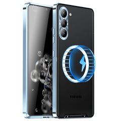 MagSafe Magnetic Frosted Metal Phone Case, For Samsung Galaxy S23 5G, For Samsung Galaxy S23+ 5G, For Samsung Galaxy S23 Ultra 5G
