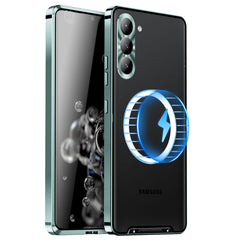 MagSafe Magnetic Frosted Metal Phone Case, For Samsung Galaxy S23 5G, For Samsung Galaxy S23+ 5G, For Samsung Galaxy S23 Ultra 5G