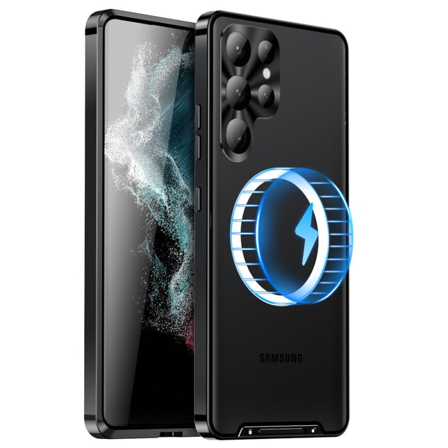 MagSafe Magnetic Frosted Metal Phone Case, For Samsung Galaxy S23 5G, For Samsung Galaxy S23 Ultra 5G, For Samsung Galaxy S23+ 5G