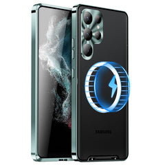 MagSafe Magnetic Frosted Metal Phone Case, For Samsung Galaxy S23 5G, For Samsung Galaxy S23+ 5G, For Samsung Galaxy S23 Ultra 5G