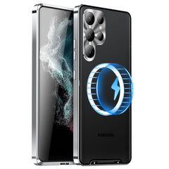 MagSafe Magnetic Frosted Metal Phone Case, For Samsung Galaxy S23 5G, For Samsung Galaxy S23+ 5G, For Samsung Galaxy S23 Ultra 5G